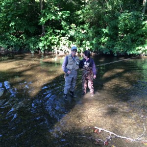 Fishing in the Creek - Catharine Cottages/Watkins Glen, New York